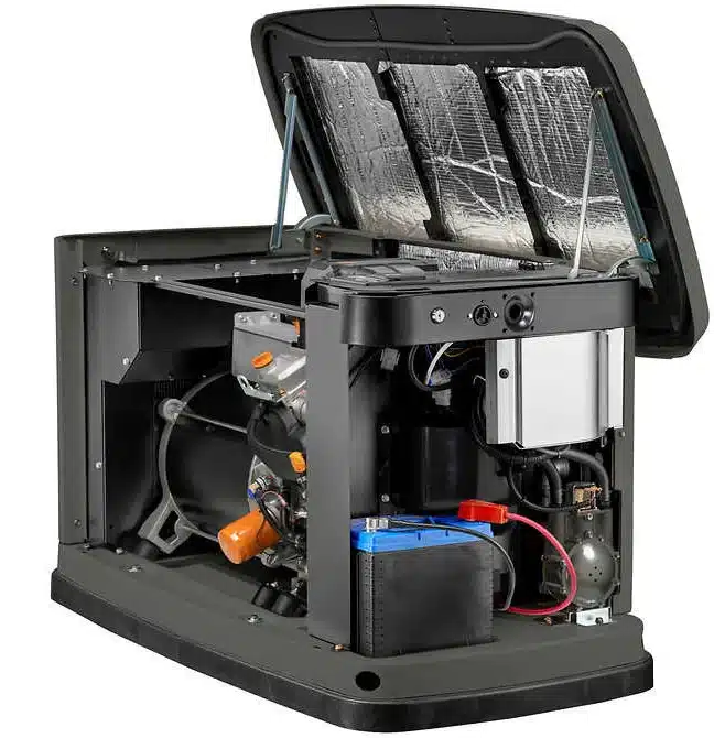 Une maison complète alimentée par une génératrice automatique.